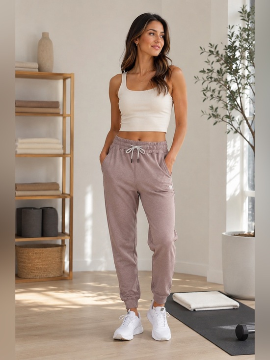Vuori Pants - NWOT Vuori Performance Jogger Women’s Small S Heathered Mauve Pink Drawstring